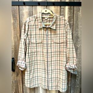 Men's Carbon 2 Cobalt L/S Zippered soft corduroy- XL -EUC - smoke free home